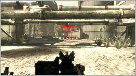 Kilkanaście metrów dalej natrafisz na pierwszego, wolnostojącego przeciwnika, a nieco dalej małe zgrupowanie - IRAQ - Crude Methods | BlackSite Area 51 - BlackSite: Area 51 - poradnik do gry