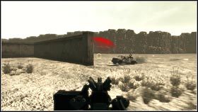 Kiedy wrócisz na piaszczysty ląd przygotuj się na walkę z innym pojazdem, nastąpi to po przejechaniu przez tunel (lewe zdjęcie) - IRAQ - Crude Methods | BlackSite Area 51 - BlackSite: Area 51 - poradnik do gry