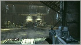 W ten sposób dotrzesz do zamkniętego włazu, z za którego docierać będą do Ciebie odgłosy strzałów - IRAQ - Bunker Busters | BlackSite Area 51 - BlackSite: Area 51 - poradnik do gry