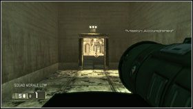 Następnie udaj się do wyjścia z karabinem w ręku (zignoruj pokazaną na obrazku wyrzutnię) - IRAQ - Mission Accomplished | BlackSite Area 51 - BlackSite: Area 51 - poradnik do gry