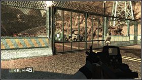 Natkniesz się tam na zamknięta bramę, spróbuj ją otworzyć - QUARANTINE - BOOT on the Ground | BlackSite Area 51 - BlackSite: Area 51 - poradnik do gry
