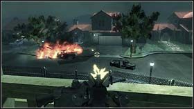 Tam pokonaj kilku niedobitków i podejdź do znajdującego się na balkonie działa - RACHEL - Eminent Domain | BlackSite Area 51 - BlackSite: Area 51 - poradnik do gry