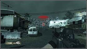 Na znajdującym się przed Tobą wzniesieniu umieszczona jest przyczepa, która pchnięta zostanie w Twoją stronę - RACHEL - Domestic Surveillance | BlackSite Area 51 - BlackSite: Area 51 - poradnik do gry