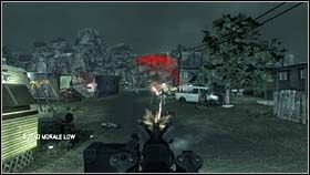 Jeśli pragniesz ułatwić sobie to starcie zbiegnij szybka na dół (bonus ) wzniesienia i wsiądź za stery działa umocowanego do dżipa (nie można nim odjechać) - RACHEL - Domestic Surveillance | BlackSite Area 51 - BlackSite: Area 51 - poradnik do gry