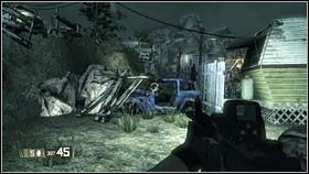 Będąc na dole skieruj się na kładkę z desek ułożonych na wraku aut - RACHEL - Domestic Surveillance | BlackSite Area 51 - BlackSite: Area 51 - poradnik do gry