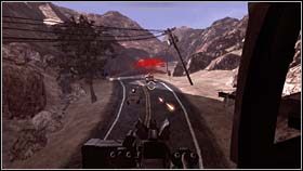 Nieco dalej, przelatując wzdłuż drogi nadjadą dwa wrogie pojazdy (zostaniesz o tym wcześniej poinformowany przez współtowarzyszy) - TOPSIDE - The Surge | BlackSite Area 51 - BlackSite: Area 51 - poradnik do gry