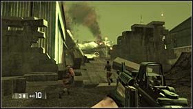 Etap ukończysz przechodząc przez wyrwę w murze w miejscu, gdzie przed momentem znajdował się oponent - TOPSIDE - Catastrophic Success | BlackSite Area 51 - BlackSite: Area 51 - poradnik do gry