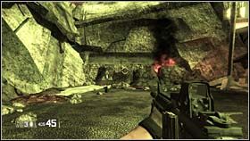 Pierwszy bonus znajdzie już na samym początku rozgrywki w miejscu, gdzie droga od której rozpoczynasz rozgrywkę jest odcięta przez zawalone, betonowe fragmenty budynków - TOPSIDE - Making Progress (bonusy) | BlackSite Area 51 - BlackSite: Area 51 - poradnik do gry