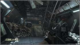 Następnie wejdź schodami na wyższy poziom i skręć w prawo - WRECKED - Junk Science | BlackSite Area 51 - BlackSite: Area 51 - poradnik do gry