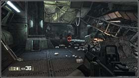 Gdy skręcisz w lewo natkniesz się na dwóch patrolujących, humanoidalnych przeciwników - WRECKED - Junk Science | BlackSite Area 51 - BlackSite: Area 51 - poradnik do gry