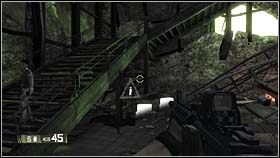 Pierwszy bonus znajdziesz zaraz na początku etapu, pod pierwszymi napotkanymi schodami (zejdź nimi na dół) - WRECKED - Last Throes (bonusy) | BlackSite Area 51 - BlackSite: Area 51 - poradnik do gry