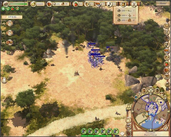 Do uporania się z niewielkimi, choć bitnymi zgrajami bandytów wystarczy 4-5 oddziałów. - Misja XI - Tios | The Settlers Narodziny Imperium - The Settlers: Narodziny Imperium - poradnik do gry