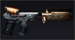 Karabin plazmowy. Zaprojektowana przez Jeremyego Mortona broń wykorzystująca gaz. Jej działanie wiąże się z wystrzeliwaniem bardzo jasnej i wyjątkowo gorącej plazmy. Amunicja: nabój gazowy. - Poradnik do gry - Broń | Alone in the Dark Koszmar powraca - Alone in the Dark: Koszmar powraca - poradnik do gry