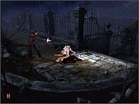 Wejdź po schodach i spróbuj otworzyć bramę - Tereny wokół posiadłości (2) | Edward Carnby | Alone in the Dark Koszmar powraca - Alone in the Dark: Koszmar powraca - poradnik do gry