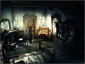 Obejdź łóżko i przeczytaj leżący na szafce nocnej dziennik Alana Mortona - Posiadłość Mortonów - Piwnice i Parter (2) | Edward Carnby | Alone in the Dark - Alone in the Dark: Koszmar powraca - poradnik do gry