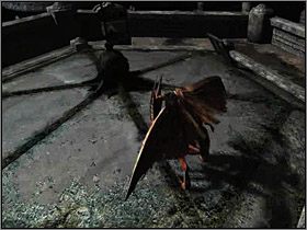 Gdy przesuniesz trzecią książkę i zaczniesz iść do góry, na dachu wyląduje latający stwór, który rozbije szklany dach i rzuci się na ciebie - Posiadłość Mortonów - Biblioteka (2) | Edward Carnby | Alone in the Dark - Alone in the Dark: Koszmar powraca - poradnik do gry