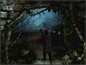 Nie jesteś w stanie pomóc nieszczęśnikowi, ponieważ samolot za kilka sekund zapadnie się w bagnie - Tereny zewnętrzne Wyspy Cieni (3) | Edward Carnby | Alone in the Dark - Alone in the Dark: Koszmar powraca - poradnik do gry