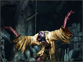 Zapisz sytuację i skorzystaj z drugiego wyjścia z jaskini i zejdź na dół za pomocą liny - Świat Mroku (2) | Edward Carnby | Alone in the Dark Koszmar powraca - Alone in the Dark: Koszmar powraca - poradnik do gry