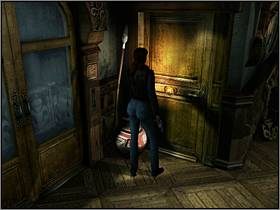 Zgaś światło, a zauważysz że skrzynka stanie się półprzezroczysta i znajduje się w niej broń - Posiadłość Mortonów (2) | Aline Cedrac | Alone in the Dark Koszmar powraca - Alone in the Dark: Koszmar powraca - poradnik do gry