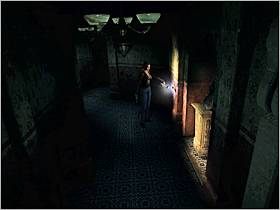 W korytarzu zauważysz biegnącego mężczyznę - Posiadłość Mortonów (2) | Aline Cedrac | Alone in the Dark Koszmar powraca - Alone in the Dark: Koszmar powraca - poradnik do gry