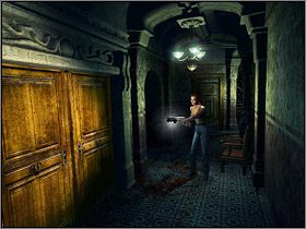 Wyjdź z pomieszczenia drzwiami na niższym poziomie - Posiadłość Mortonów (5) | Aline Cedrac | Alone in the Dark Koszmar powraca - Alone in the Dark: Koszmar powraca - poradnik do gry