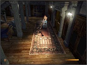 Teren powinien ci już być dobrze znany i udaj się do dużego pokoju z galerią obrazów - Posiadłość Mortonów (9) | Aline Cedrac | Alone in the Dark Koszmar powraca - Alone in the Dark: Koszmar powraca - poradnik do gry