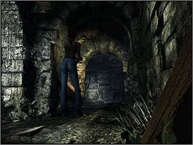 Zejdź schodami na dziedziniec z główną bramą (możesz ją otworzyć) i idź w dół kolejnymi schodami - Fort (1) | Aline Cedrac | Alone in the Dark Koszmar powraca - Alone in the Dark: Koszmar powraca - poradnik do gry