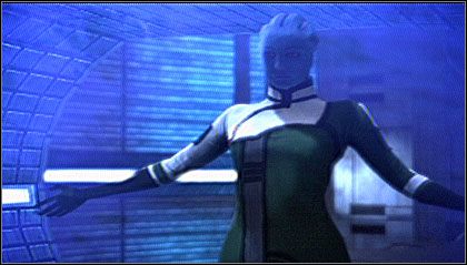 Na dole możemy pozbierać przedmioty z pojemników - Mass Effect: Ruiny, Therum, Liara TSoni - solucja, opis przejścia - Mass Effect - poradnik do gry
