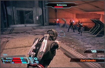 Po pokonaniu kolonistów będziemy mogli skorzystać z windy, by zjechać na główny poziom Nadziei Zhu - Mass Effect: Torian - Feros, solucja, opis przejścia - Mass Effect - poradnik do gry