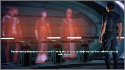 Gdy tylko spróbujemy skorzystać z mapy galaktyki, otrzymamy wiadomość z nakazem natychmiastowego udania się do Cytadeli - Mass Effect: Konfrontacja z Sarenem - Virmir, solucja, opis przejścia - Mass Effect - poradnik do gry