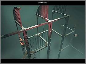 W dalszej kolejności kieruje się na kraniec najbardziej wysuniętej w prawo belki - Noc druga (cz.1) | Reprobates U Bram Śmierci - Reprobates: U Bram Śmierci - poradnik do gry