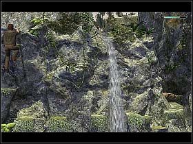 Zabrawszy flagę, Adam wraca na rozstaje, a tam schodzi do wąwozu (kursor w lewym dolnym rogu ekranu) - Dzień siódmy (cz.3) | Reprobates U Bram Śmierci - Reprobates: U Bram Śmierci - poradnik do gry