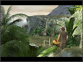 Tutaj po lewej stoi drewniany słup, zaopatrzony w kolce, które wystrzeliwują się w przechodzącą obok osobę - Dzień siódmy (cz.3) | Reprobates U Bram Śmierci - Reprobates: U Bram Śmierci - poradnik do gry