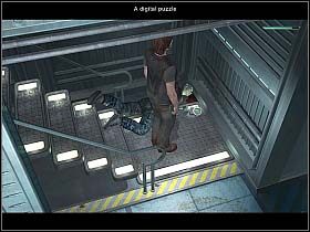 Na lewej ścianie pomieszczenia pojawia się hologram - Dzień ósmy (cz.2) | Reprobates U Bram Śmierci - Reprobates: U Bram Śmierci - poradnik do gry