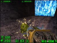 Sekret #1: Zaraz na początku poziomu, za wodospadem znajdziemy plecak z amunicją - 06: Oaza | Serious Sam Pierwsze starcie - Serious Sam: Pierwsze starcie - poradnik do gry