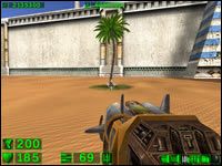 Sekret #2: Po lewej stronie od głównej bramy znajdziemy pojedynczą palmę, którą trzeba wysadzić w powietrze - 07: Wydmy | Serious Sam Pierwsze starcie - Serious Sam: Pierwsze starcie - poradnik do gry