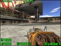 Sekret #5: Aby zdobyć dodatkowe zdrowie, należy wysadzić w powietrze półkę znajdującą się po prawej stronie od wejścia - 07: Wydmy | Serious Sam Pierwsze starcie - Serious Sam: Pierwsze starcie - poradnik do gry