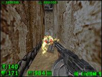 Sekret #1: W pierwszej dzielnicy, za jednym z budynków po lewej odnajdziemy ukryte miejsce z nabojami - 08: Przedmieścia | Serious Sam Pierwsze starcie - Serious Sam: Pierwsze starcie - poradnik do gry