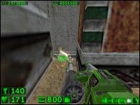 Sekret #4: Za zamkniętymi drzwiami prowadzącymi do centrum Memfis, z lewej strony ukryta jest butelka napoju leczącego - 08: Przedmieścia | Serious Sam Pierwsze starcie - Serious Sam: Pierwsze starcie - poradnik do gry