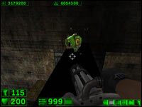 Sekret #3: W tej samej sali, na rusztowaniu znajdującym się nad mostkiem znajdziemy kolejny pancerz - 09: Kanały | Serious Sam Pierwsze starcie - Serious Sam: Pierwsze starcie - poradnik do gry