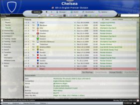 Fixtures - terminarz spotkań na dany sezon - Zakładka Manager - Warsztat pracy menedżera - Football Manager 2008 - poradnik do gry
