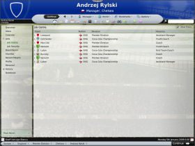 Jobs - giełda pracy - Zakładka Manager - Warsztat pracy menedżera - Football Manager 2008 - poradnik do gry