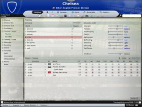 Training - czyli okno służące do ustalania treningu - Główne ikony - Warsztat pracy menedżera - Football Manager 2008 - poradnik do gry