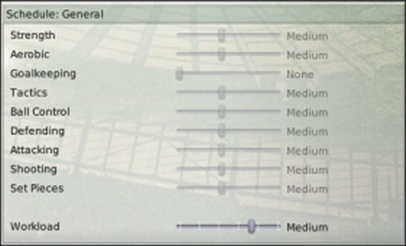 Widzimy tu wszystkie opisane wcześniej rodzaje treningów - Asystenci i trenerzy (3) - Prowadzenie drużyny - Football Manager 2008 - poradnik do gry