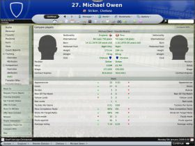 Comparison Stats - ostatnie tabela z porównaniem - Kadra (2) - Prowadzenie drużyny - Football Manager 2008 - poradnik do gry