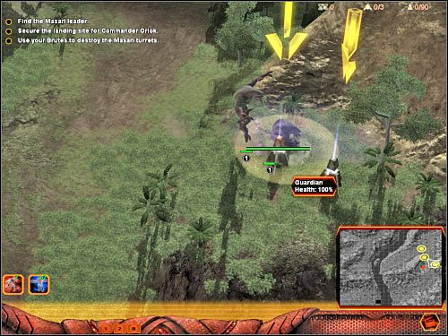 Chwilowo nie otrzymasz dokładniejszych wytycznych, ale powinieneś pamiętać, iż Twoim zadaniem jest pojmanie przywódcy - Misja 5 (cz.2) | Hierarchy | Universe at War Earth Assault - Universe at War: Earth Assault - poradnik do gry