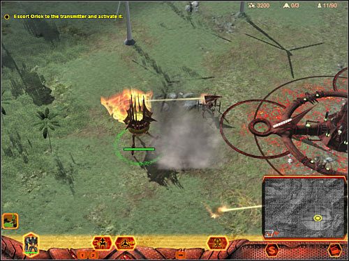 Wkrótce na mapie powinien pojawić się transporter Masari, na pokładzie którego przybędzie książę Zessus - Misja 6 (cz.1) | Hierarchy | Universe at War Earth Assault - Universe at War: Earth Assault - poradnik do gry