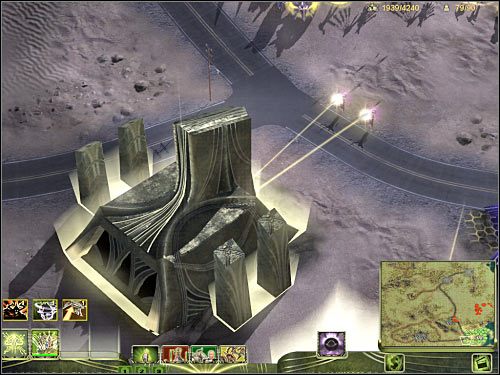 6) Zneutralizowanie dwóch głównych budynków bazy wroga - Mapa globalna - Przykładowa misja (cz.2) | Masari - Universe at War: Earth Assault - poradnik do gry