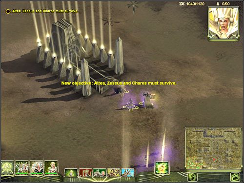 Wybierz teraz jednostki Architect, gdyż powinieneś zająć się dobudowaniem paru istotnych struktur - Misja 3 (cz.1) | Masari | Universe at War Earth Assault - Universe at War: Earth Assault - poradnik do gry