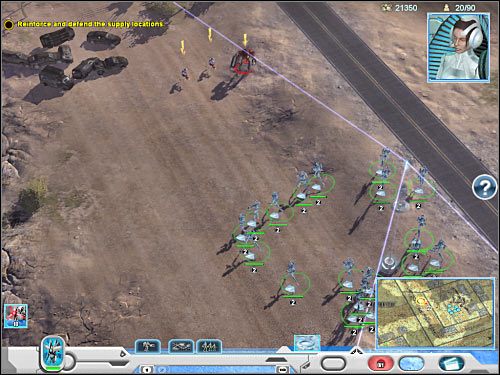 Zgodnie z sugestią Mirabel, w pierwszej kolejności powinieneś namierzać jednostki typu Grunt - Misja 1 (cz.2) | Novus | Universe at War Earth Assault - Universe at War: Earth Assault - poradnik do gry